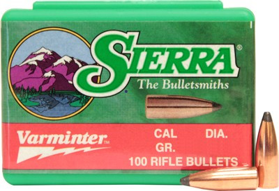 Sierra Bullets .30 Caliber .308 110 Grain Hollow Point Ammunition - Varminter Series