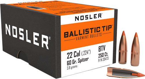 Nosler Bullets .22 Caliber .224 Diameter Varmint Ballistic Tip - Part N39473