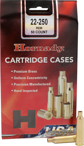 Hornady Unprimed Cases for 22-250 Remington, Part No. 8610