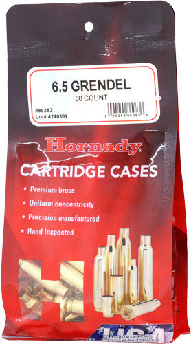 Hornady Unprimed Cases for 6.5 Grendel – 50 Pack, Part Number 86283