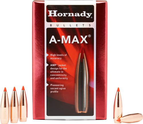Hornady A-MAX .308 Caliber Match Bullets – 168 Grain, Box of 100