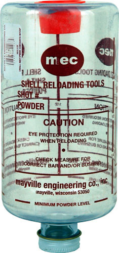 MEC Small Clear Powder and Shot Bottle with Cap - Part Number 100301L13XUPC