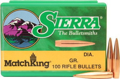 Sierra Bullets .22 Caliber .224 69 Grain MatchKing JHP-Boat Tail Ammunition - Part #1380