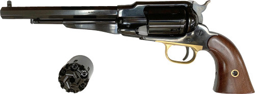 Cimarron 1858 Preacher .45 Long Colt Revolver with Blue Finish and Wood Grips