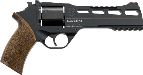 Chiappa Rhino 60SA .357 Magnum Revolver with Nickel Finish and Fixed Fiber Optic Front Sight