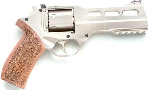 Chiappa Rhino 50DS .357 Magnum Revolver with Nickel Finish and Walnut Grips