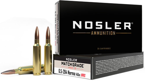 Nosler Bullets Match Grade 6.5x284 Norma Jacketed Hollow Point Ammunition - 140 Grains