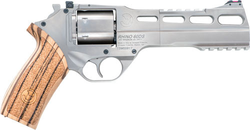Chiappa Rhino 60DS .357 Magnum Revolver with Nickel Finish and Wood Grips