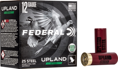 Federal Upland Steel 12 Gauge Shotgun Shells - 1-1/8 oz #6 Non-Toxic Shot