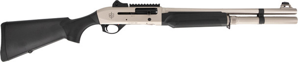Military Armament Corp MAC 2 Tactical Marine 12 Gauge Shotgun with Nickel Finish and Ghost Ring Sights