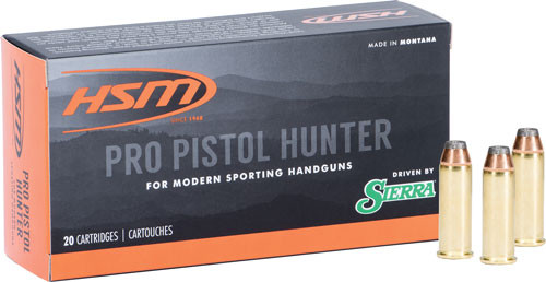 HSM Ammo PRO Pistol .45 Long Colt 300 Grain Jacketed Soft Point, 20 Rounds