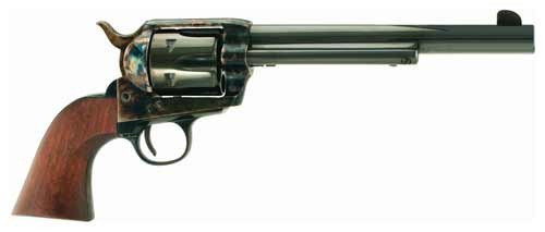 Cimarron Frontier .45 Colt Revolver with 7.5-inch Blue Barrel and Walnut Grip