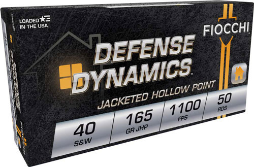 Fiocchi .40 S&W 165 Grain JHP Ammunition - Reliable Self-Defense and Target Shooting