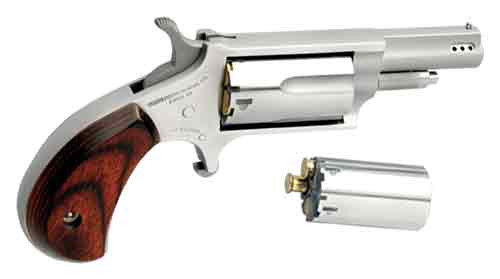 North American Arms NAA22MCP Mini-Revolver Combo with 1-5/8 Inch Ported Barrel and Wood Grips
