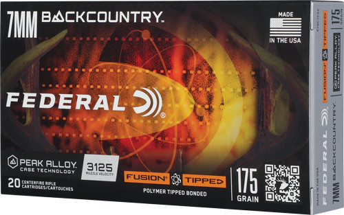Federal Fusion 7mm Backcountry 175 Grain Polymer Tipped Rifle Ammunition - F7BCTFS2