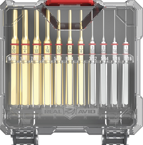 Real Avid AVAPK-B Accu-Punch Set Brass – 11-Piece Steel and Brass Pin Punch Kit