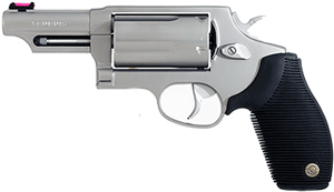 Taurus Judge 45LC/410 3-Inch Barrel Revolver with Rubber Grips and Fixed Sights