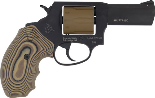 Taurus 856 .38 Special FS 5-Shot Revolver with Black Frame and VZ Hyena Brown Grips