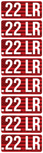 MTM CL22LR .22LR Ammo Labels - 8 Pack with Scratch-Resistant Adhesive Coating