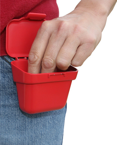 MTM Ammo Belt Pouch for 22LR - Durable Plastic Flip-Top Storage Case with Snap Latch and Heavy Duty Belt Clip