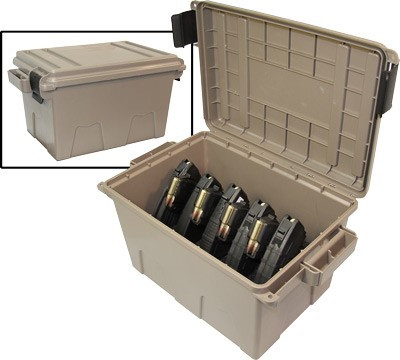 MTM Tactical Magazine Can for AK-47 Magazines in Dark Earth – Holds 9 Magazines