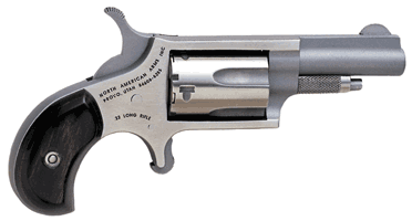 North American Arms NAA22LLR Mini-Revolver 22 Long Rifle with 1.65" Stainless Barrel and Wood Grips