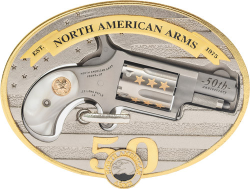 North American Arms NAA-22LR-BBO-50 Mini-Revolver with Gold Zirconium Finish