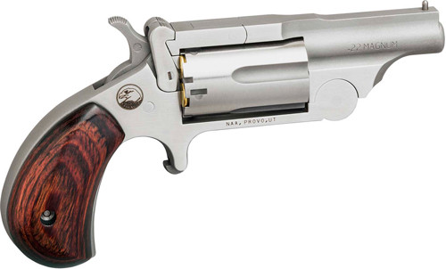 North American Arms NAA22MR Mini Revolver in .22 WMR with Stainless Finish and Wood Grips