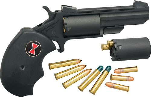 North American Arms NAA True Black Widow Combo .22LR/22WMR Revolver with Rubber Grips