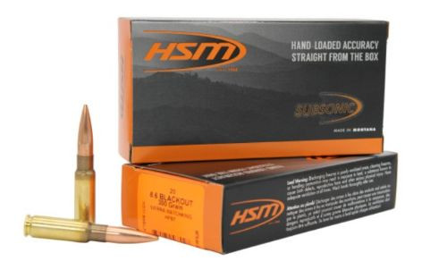 HSM Ammo Subsonic 8.6 Blackout – 300 Grain Jacketed Hollow Point Cartridge