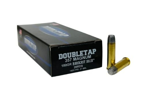 Doubletap 357 Magnum 180 Grain Flat Nose Ammo - Reloadable Cartridges