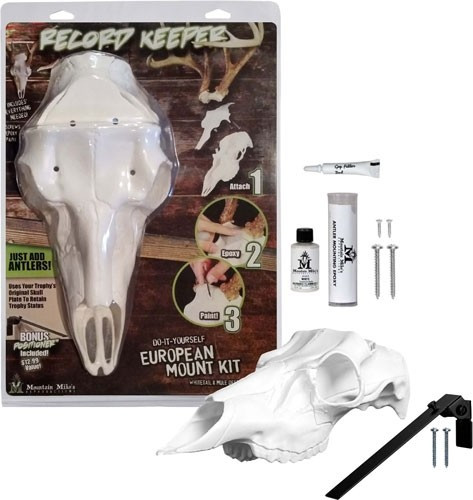 Mountain Mike's Deer Skull Kit with Skull Plate and Hardware – DIY European Antler Mount