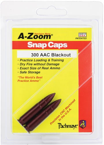 A-ZOOM Metal Snap Cap for .300 AAC Blackout - Safe Firing Pin Release and Practice Tool