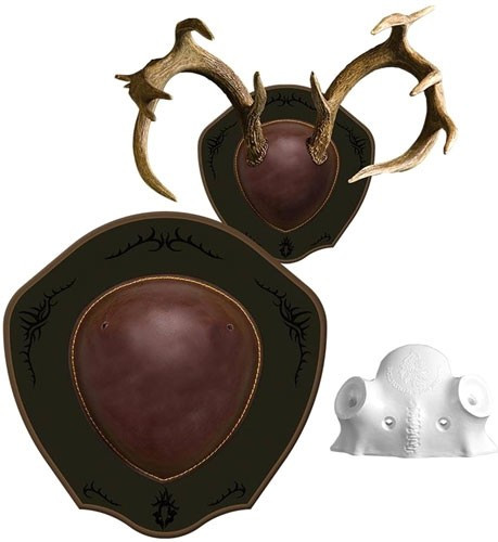 Mountain Mike's MMRRP Deer Antler Wall Mount Kit with Distressed Leatherette Skull Plate Cover