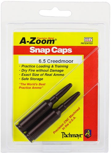 A-ZOOM Metal Snap Cap for 6.5 Creedmoor - Safe Function Testing and Dry Fire Practice