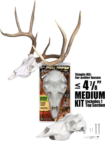 Mountain Mike's Medium Size Deer Skull Mount Kit - Compatible with European Deer Mounts and Hanging Brackets
