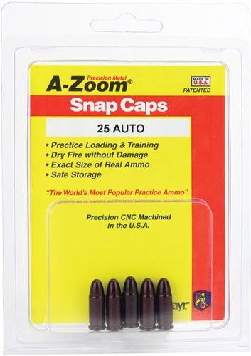 A-ZOOM Metal Snap Cap .25 ACP for Safe Function Testing and Dry Fire Practice