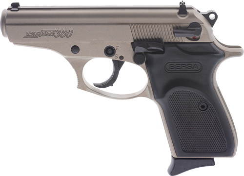 Bersa Thunder Plus .380 Auto Semi-Auto Pistol with 15-Round Capacity and Nickel Finish