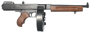 Thompson 1927-A .45 ACP Deluxe Semi-Auto Rifle with 10.5-Inch Barrel and 50-Round Drum Magazine