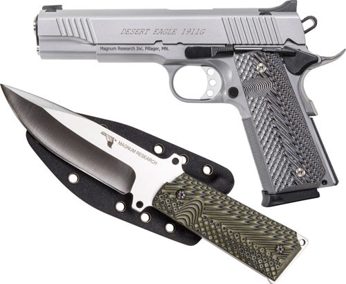 Desert Eagle 1911 Government .45 ACP Semi-Auto Pistol with Wood Grips and Stainless Finish