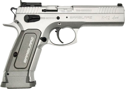 SAR USA K-12 Sport 9mm Semi-Auto Pistol with Stainless Finish and Adjustable Sights