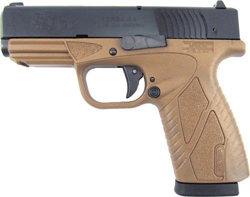 Bersa BP9CC 9mm Flat Dark Earth Semi-Auto Pistol with Interchangeable Sights