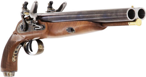 Pedersoli Howdah Hunter Flint 20 Gauge Break Action Shotgun with Double Trigger and Fixed Sights