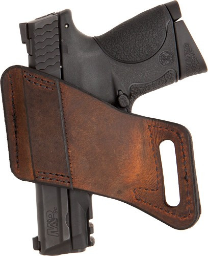 VersaCarry Arma Zero Bulk OWB Belt Slide Holster for Sub-Compact Handguns in Distressed Brown Leather
