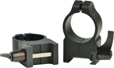 Warne Scope Mounts Maxima QD 1-inch Steel Scope Rings with Quick Detach Black Matte Finish