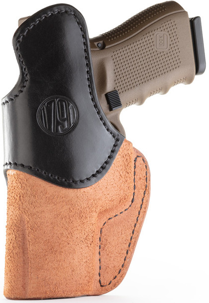 1791 Gunleather Rigid Concealment Holster for Glock 17 & Similar Autos - Inside Waistband, Black Leather
