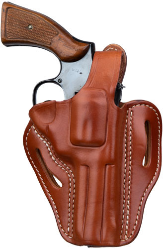 1791 Gunleather RVHX-2-CBR-R Outside Waistband Revolver Holster for Smith & Wesson 4-Inch Barrels, Right Hand, Brown Leather