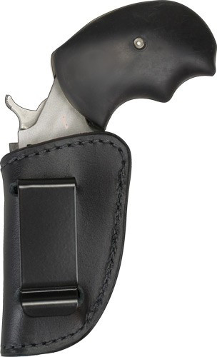 PSP Products HLM037BB Black Leather Inside Waistband and Belt Holster for NAA Mini-Revolver - Ambidextrous Fit