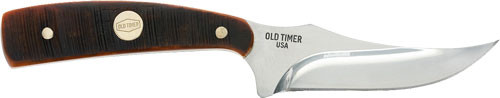 Old Timer Generational Knife with Leather Sheath - 3.5-inch Stainless Steel Blade, Bone Handle