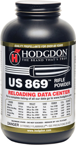 Hodgdon US 869 1Lb Can – Magnum Rifle Powder for Heavy Bullets and Long-Range Accuracy